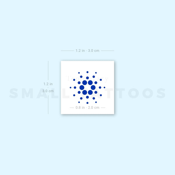 Cardano Logo Temporary Tattoo (Set of 3)