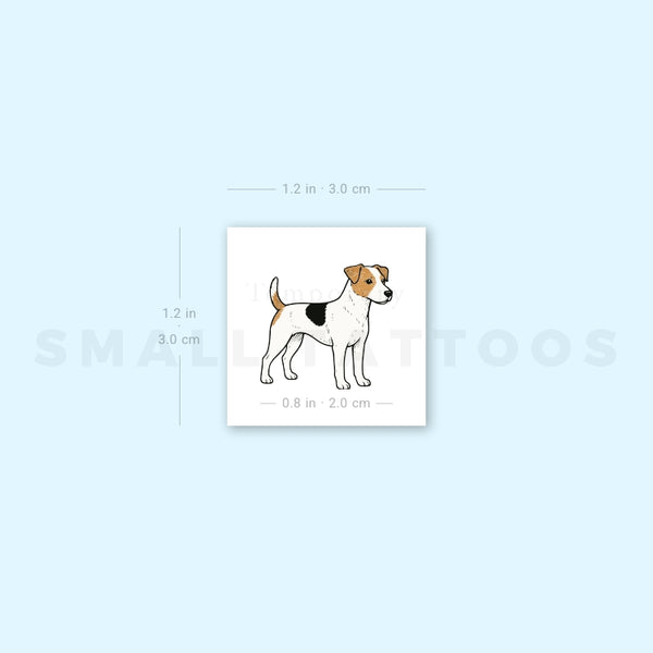Parson Russell Terrier Temporary Tattoo (Set of 3)