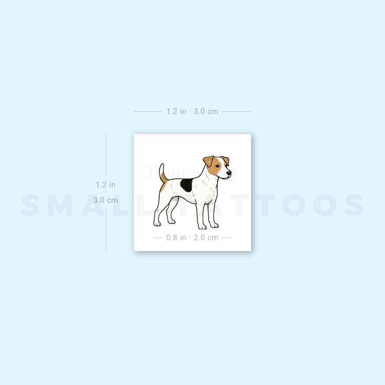 Parson Russell Terrier Temporary Tattoo (Set of 3)