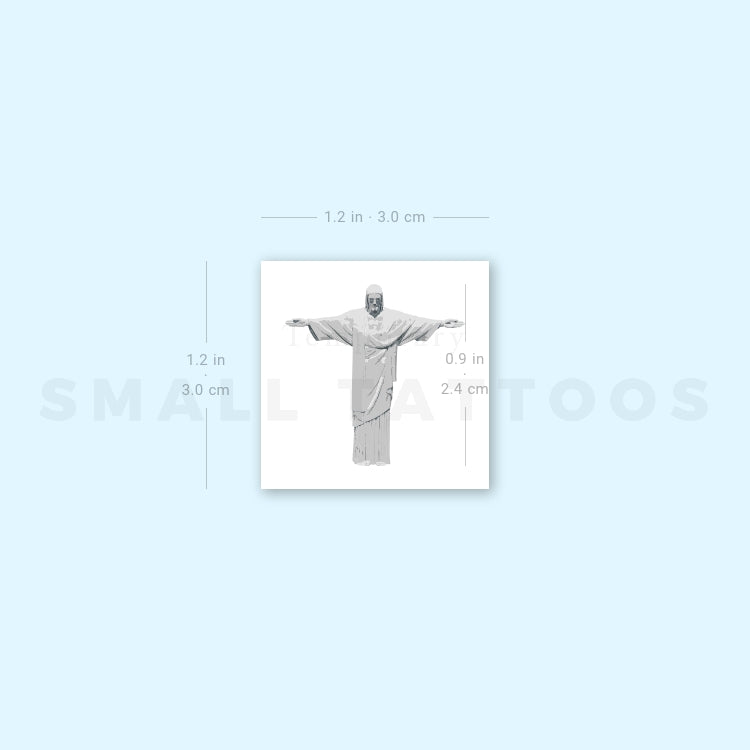 Tatuaje temporal del Cristo Redentor (juego de 3)