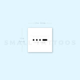 Morse Code B Temporary Tattoo (Set of 3)