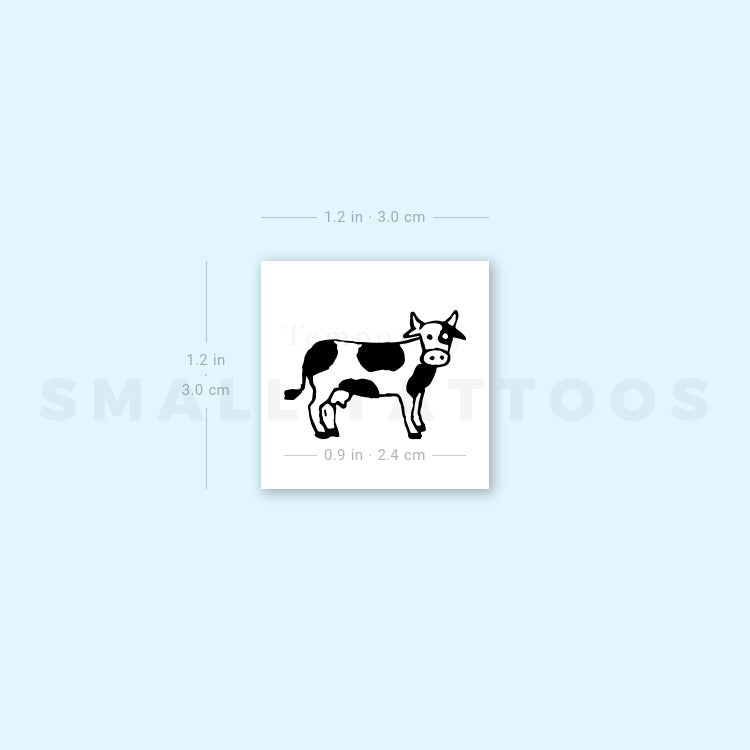 Cow Temporary Tattoo (Set of 3)