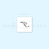 Letter T Script Temporary Tattoo (Set of 3)