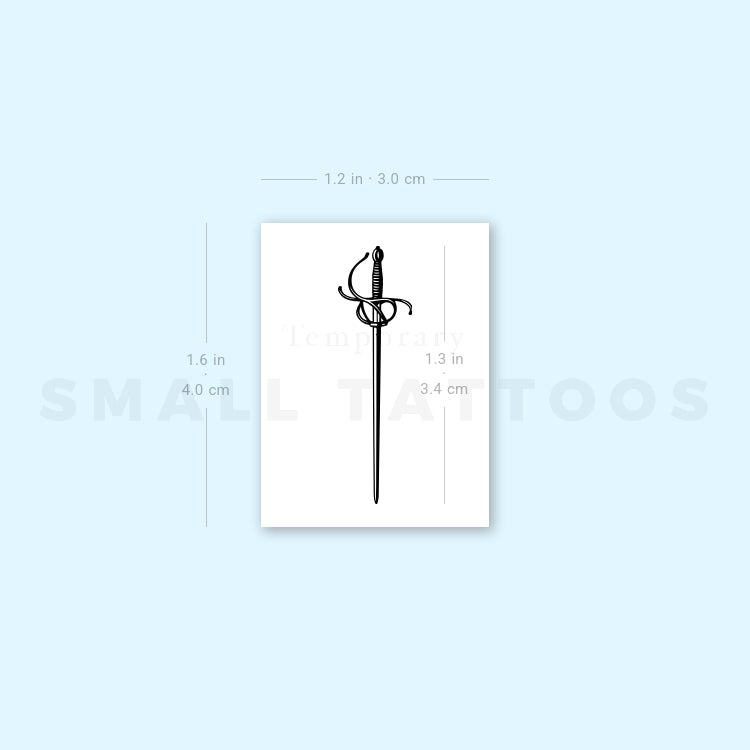 Rapier Temporary Tattoo (Set of 3)