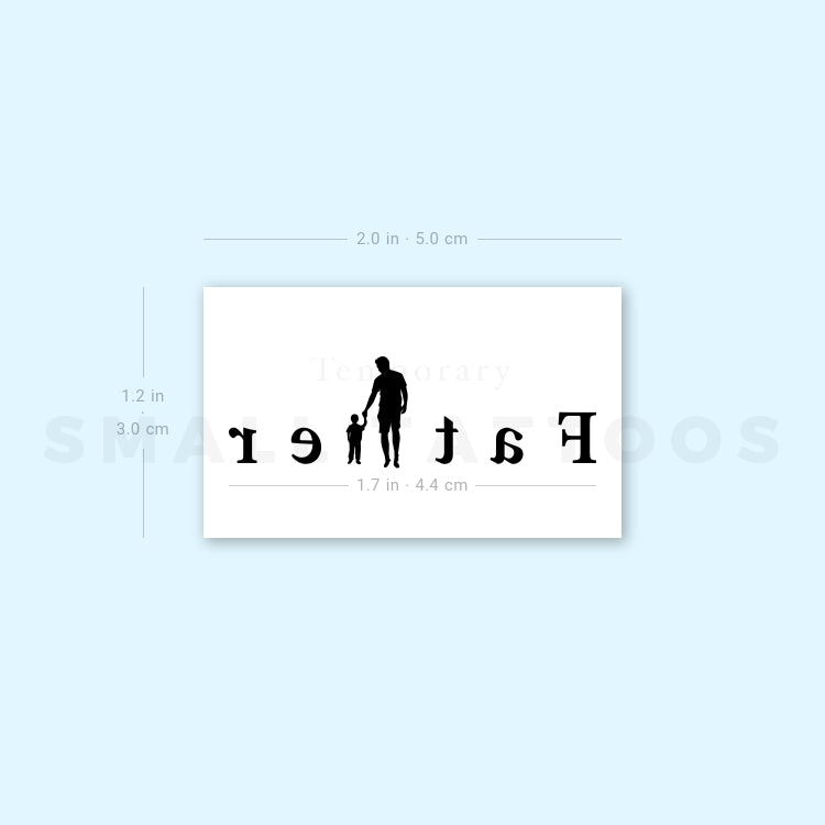 Tatuaje temporal de padre (juego de 3)
