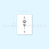 Ornamental Lotus Unalome Temporary Tattoo (Set of 3)