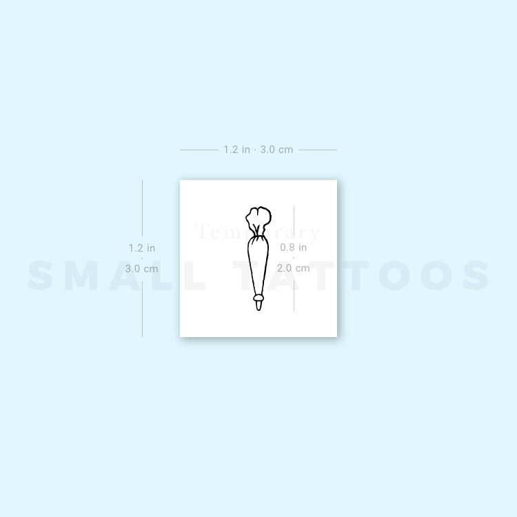 Piping Bag Temporary Tattoo (Set of 3)