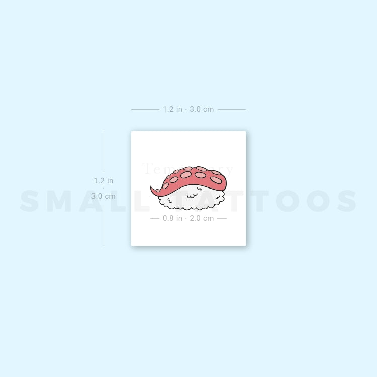 Tatuaje temporal de pulpo nigiri (juego de 3)