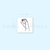 Sign Language C Temporary Tattoo (Set of 3)