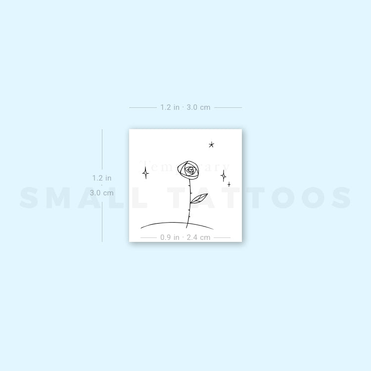 Prince Rose Temporary Tattoo (Set of 3)