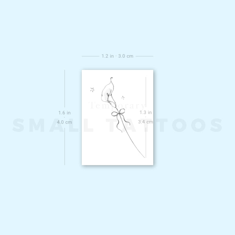 Calla Lily By Stefano Mazza Temporary Tattoo (Set of 3)