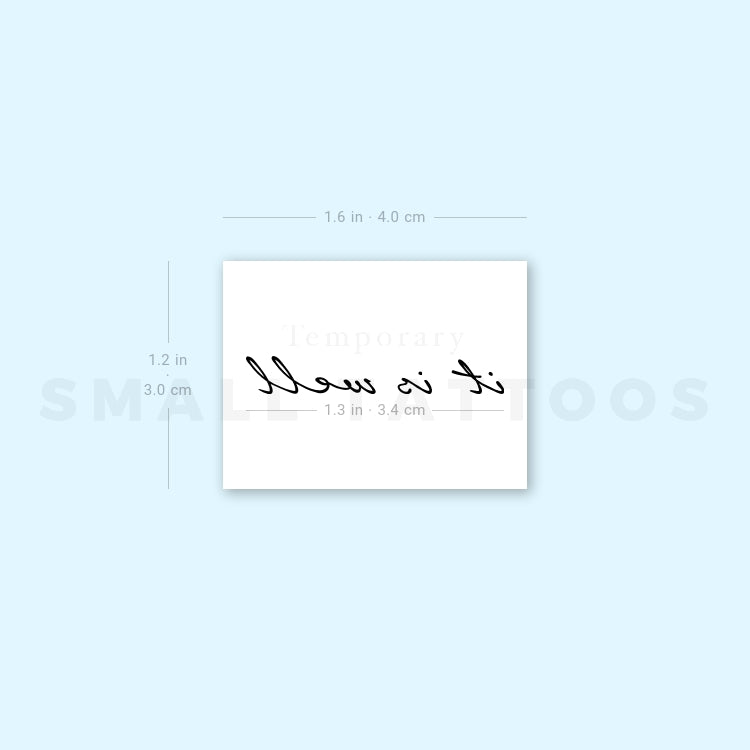 It Is Well Temporary Tattoo (Set of 3)
