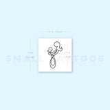 Mother Daughter Symbol Outline Temporary Tattoo (Set of 3)