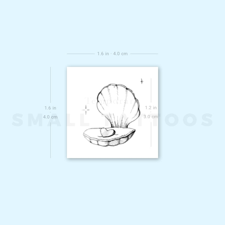 Scallop By Stefano Mazza Temporary Tattoo (Set of 3)