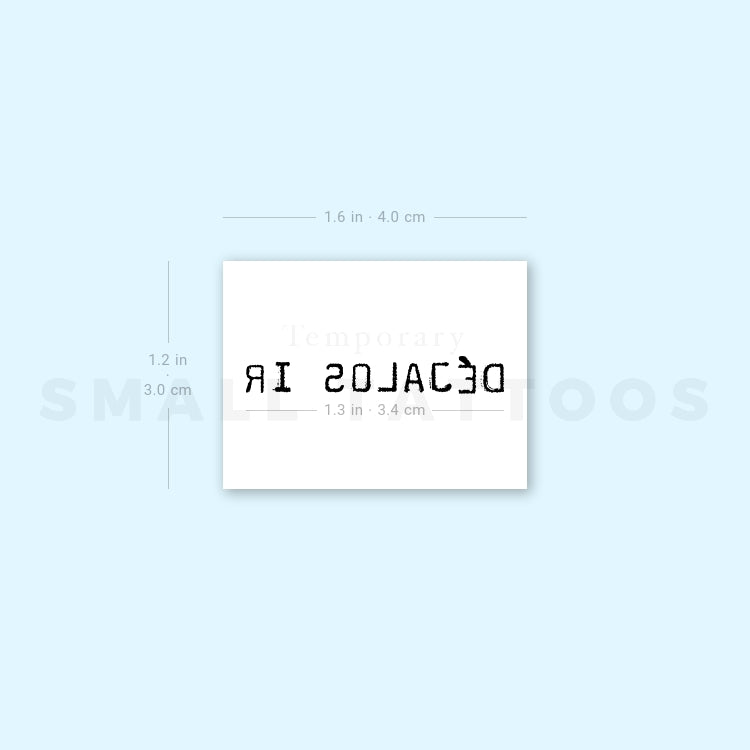 Tatuaje temporal "Déjalos Ir" en mayúsculas (juego de 3)