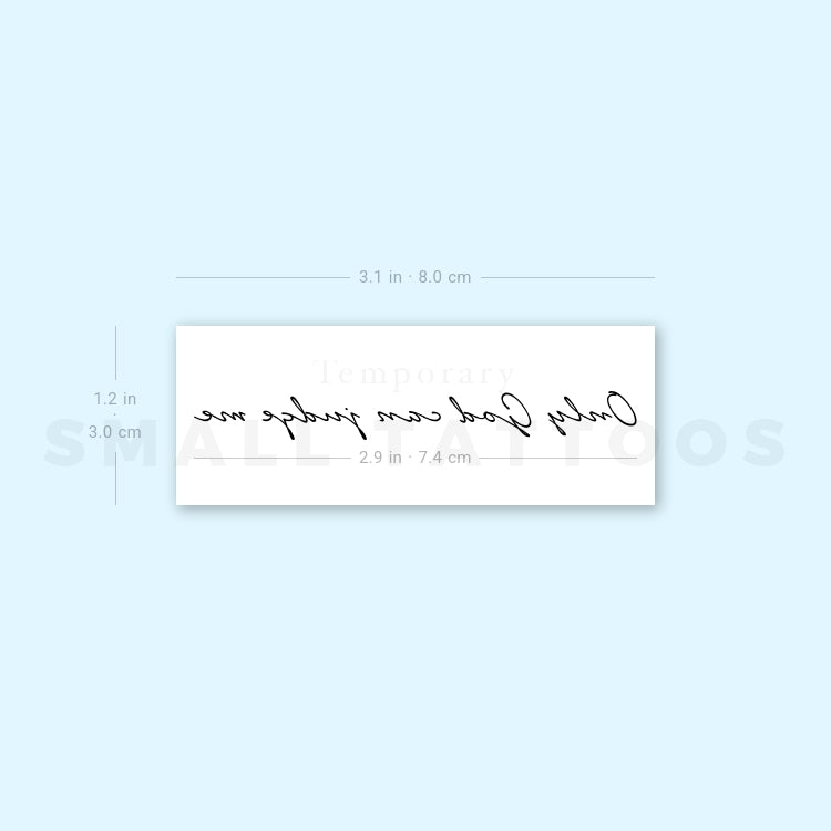 Tatuaje temporal "Solo Dios puede juzgarme" (juego de 3)