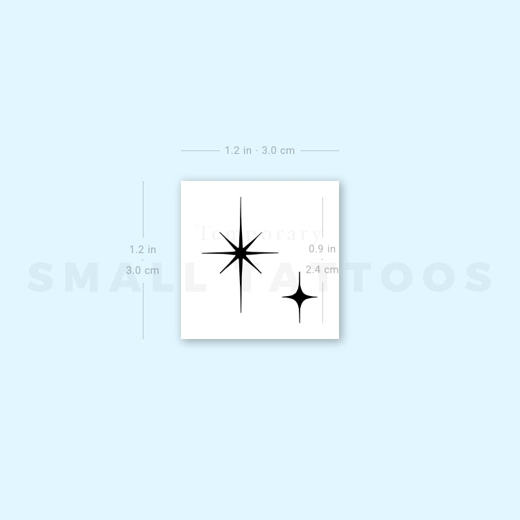 Tatuaje temporal "La segunda estrella a la derecha" (juego de 3)