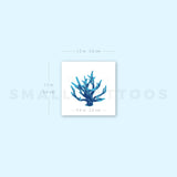 Blue Coral Temporary Tattoo (Set of 3)