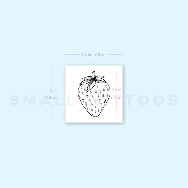 Strawberry Temporary Tattoo (Set of 3)