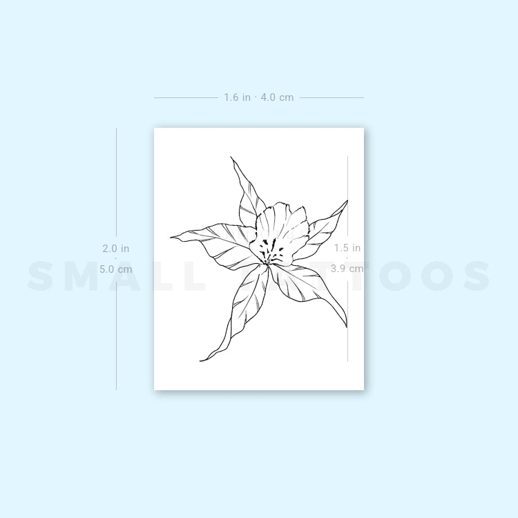 Orchid By M3.Ink Temporary Tattoo (Set of 3)