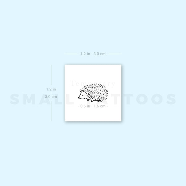 Tiny Hedgehog Temporary Tattoo (Set of 3)