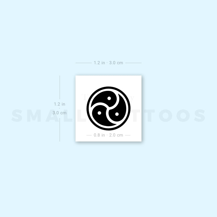 BDSM Triskele Temporary Tattoo (Set of 3)