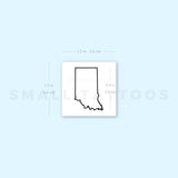 Indiana Map Outline Temporary Tattoo (Set of 3)