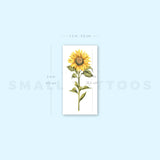 Watercolor Sunflower Temporary Tattoo (Set of 3)
