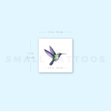 Watercolor Hummingbird Temporary Tattoo (Set of 3)