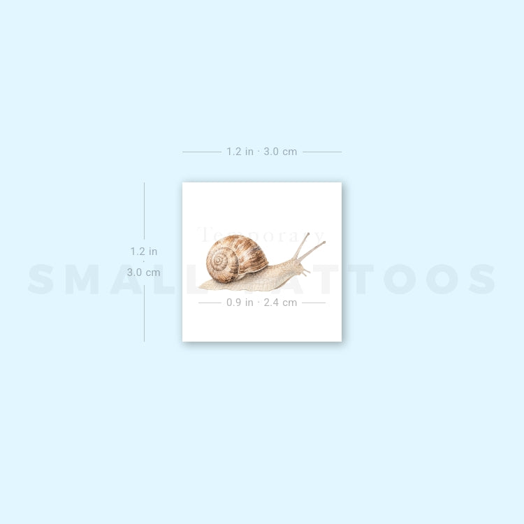 Watercolor Snail Temporary Tattoo (Set of 3)