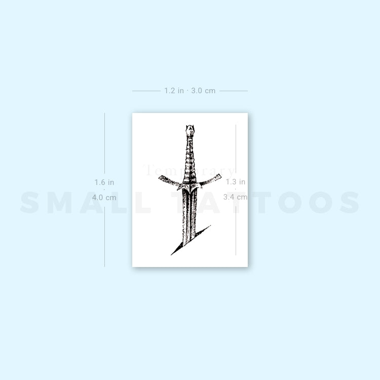 Stabbed Sword Temporary Tattoo (Set of 3)