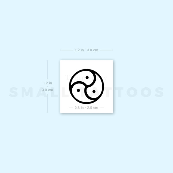 BDSM Triskelion Temporary Tattoo (Set of 3)