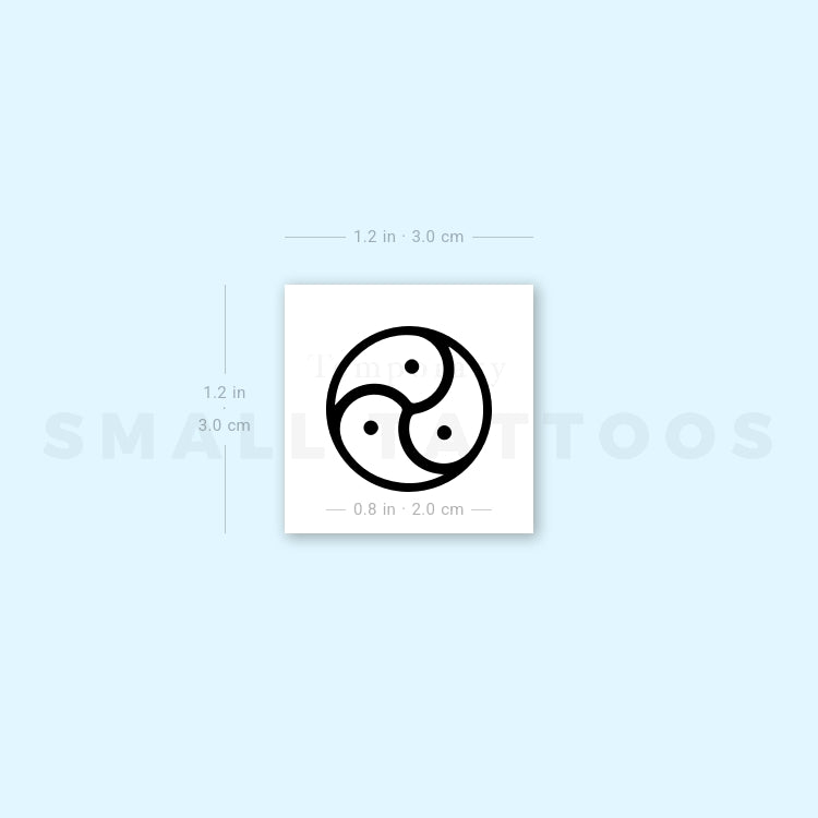 BDSM Triskelion Temporary Tattoo (Set of 3)