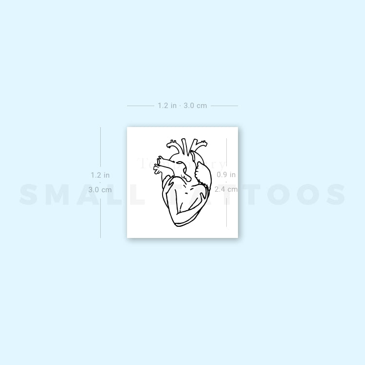 Self-Love Heart Temporary Tattoo (Set of 3)
