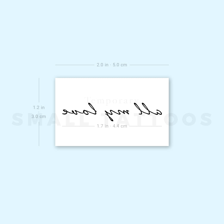 Tatuaje temporal "Todo mi amor" (juego de 3)