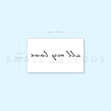 All My Love Temporary Tattoo (Set of 3)