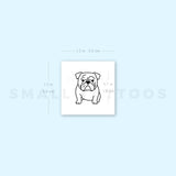 Bulldog Temporary Tattoo (Set of 3)