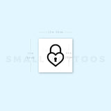 Heart Padlock Temporary Tattoo (Set of 3)