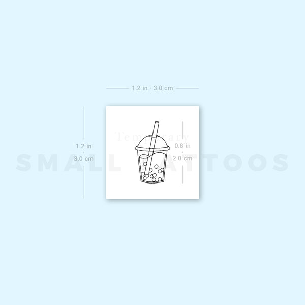 Bubble Tea Temporary Tattoo (Set of 3)