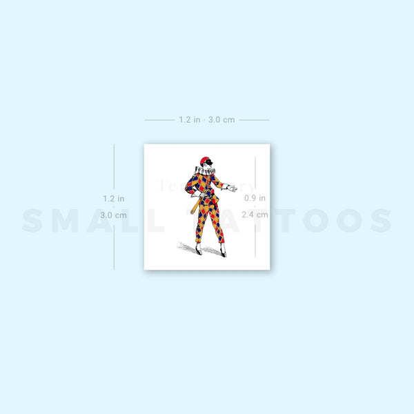 Small Harlequin Temporary Tattoo (Set of 3)