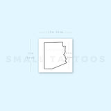 Arizona Map Outline Temporary Tattoo (Set of 3)