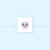 Barn Owl Face Temporary Tattoo (Set of 3)