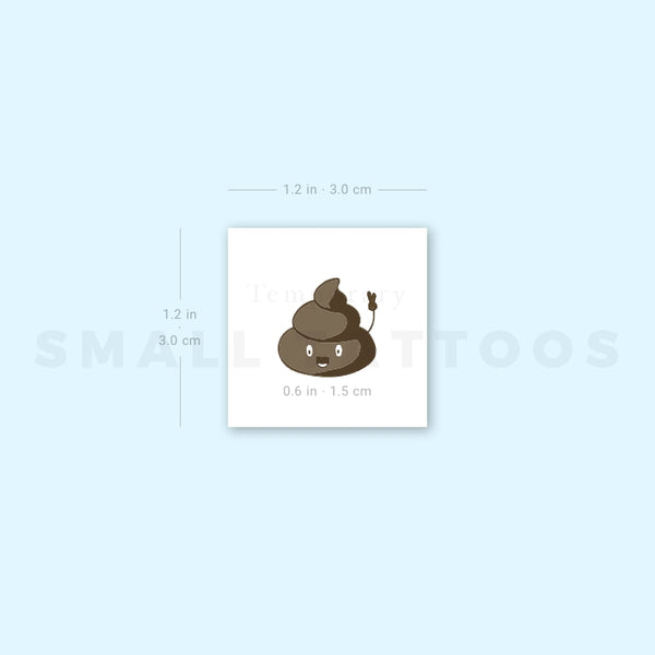 Poo Temporary Tattoo (Set of 3)