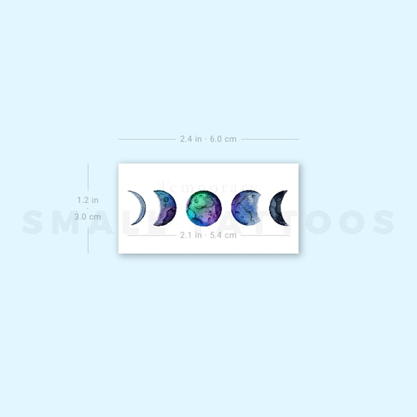 Moon Phases By Ann Lilya Temporary Tattoo (Set of 3)