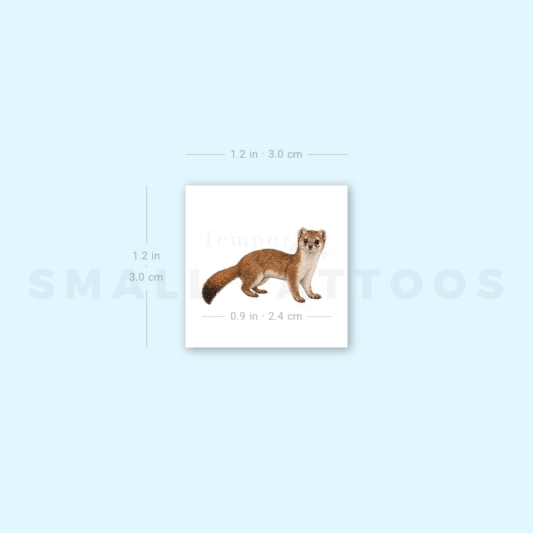 Japanese Weasel Temporary Tattoo (Set of 3)