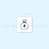 Money Bag Temporary Tattoo (Set of 3)