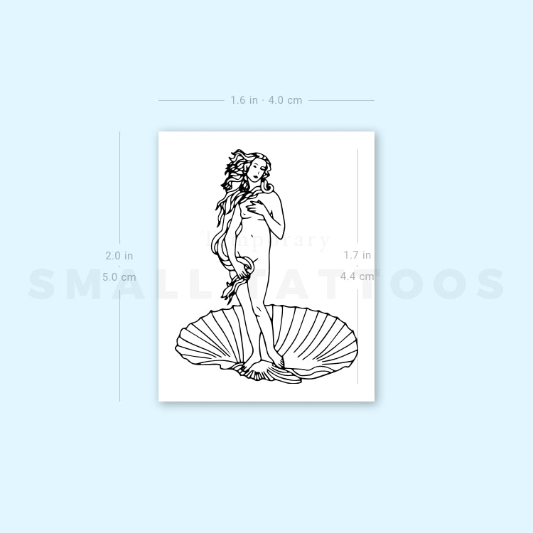 Botticelli's Venus Temporary Tattoo (Set of 3)