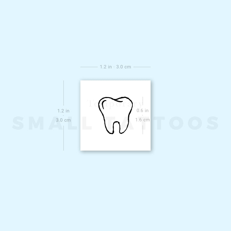 Little Tooth Temporary Tattoo (Set of 3)