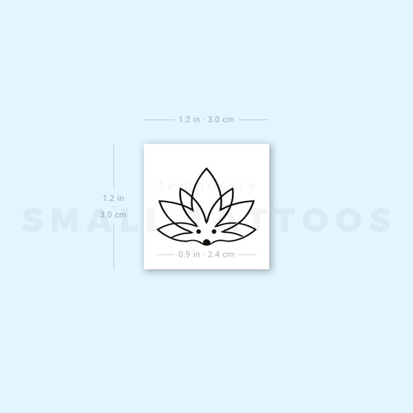 Lotus Hedgehog Temporary Tattoo (Set of 3)