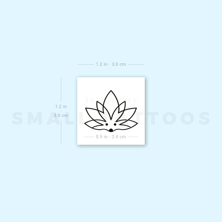 Lotus Hedgehog Temporary Tattoo (Set of 3)